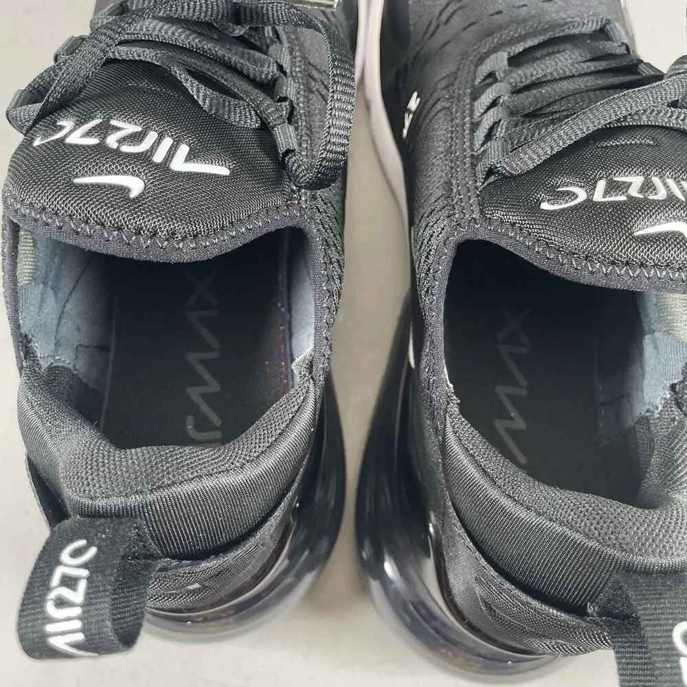 Womens 12 Mens 10.5 Nike Air Max 270 Black White Running Shoes Athletic Sneakers - Picture 8 of 9